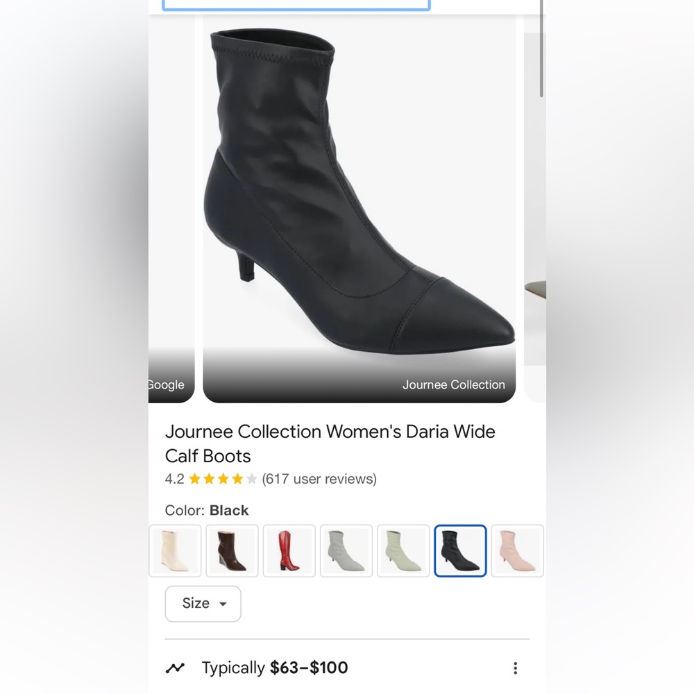 Journee Sock Heel Booties